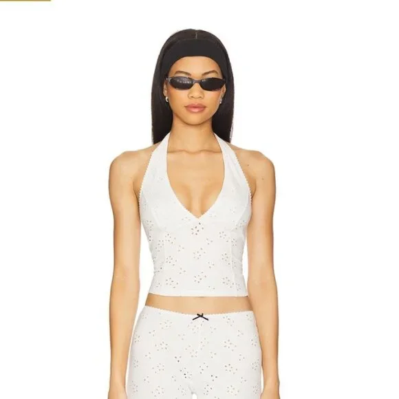 Free People White Eyelet Set in Ivory - Picture 2 of 3